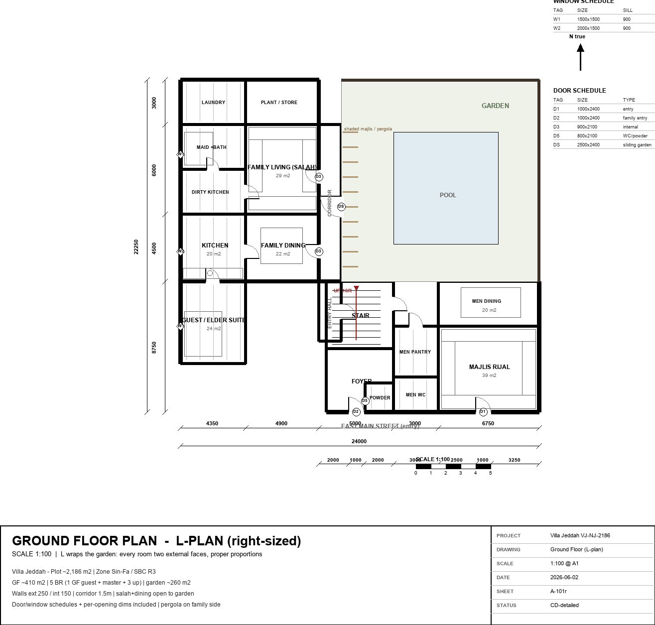 Final ground-floor plan